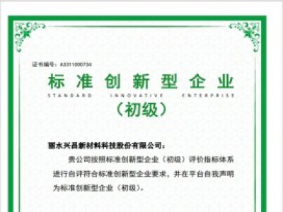 全縣首家！遂昌一企業(yè)通過國家級標(biāo)準(zhǔn)創(chuàng)新型企業(yè)認定